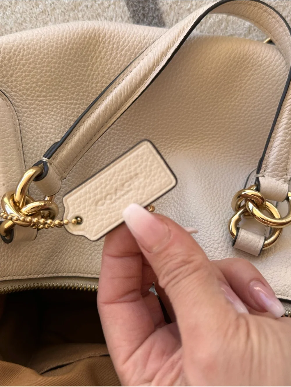 Cream Coach Ally Satchel